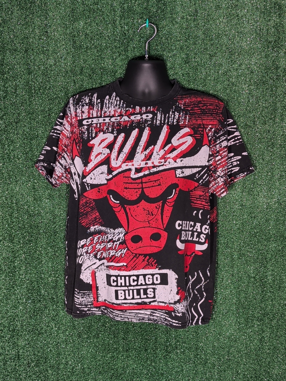 Chicago Bulls All Over Print NBA Shirt Size Large